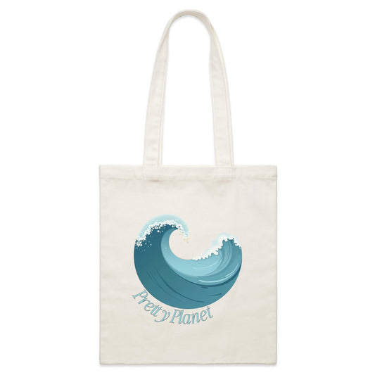 Small Canvas Tote Bag - Waves