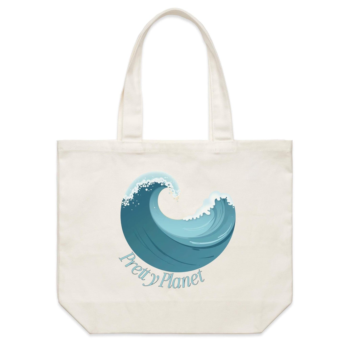 Shoulder Canvas Tote Bag - Waves