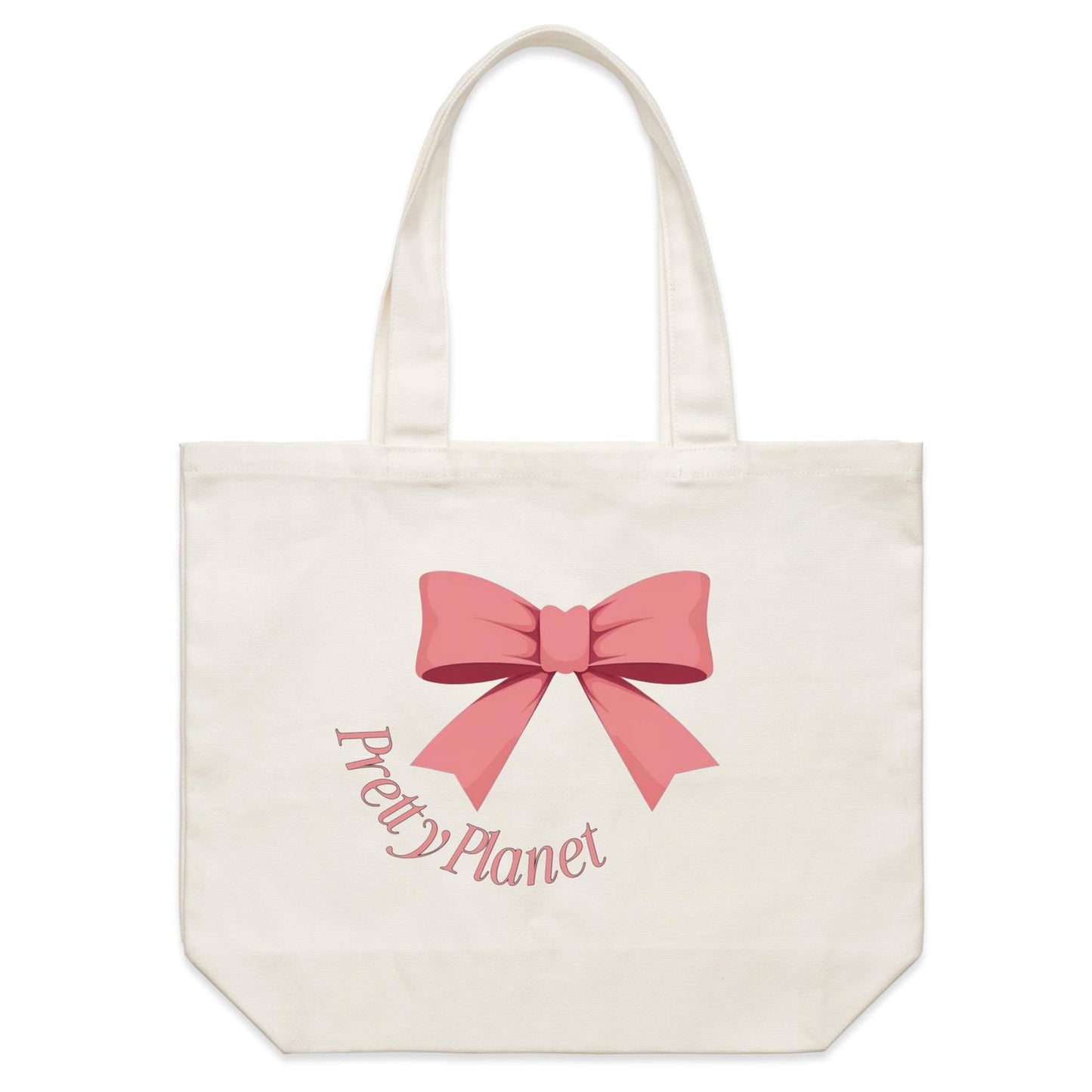 Shoulder Canvas Tote Bag - Bow